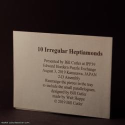 Ten Irregular Heptiamonds by Bill Cutler