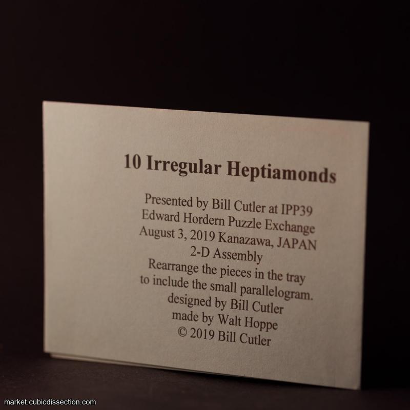 Ten Irregular Heptiamonds by Bill Cutler