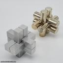 Steel and Alu 6-piece burr puzzles