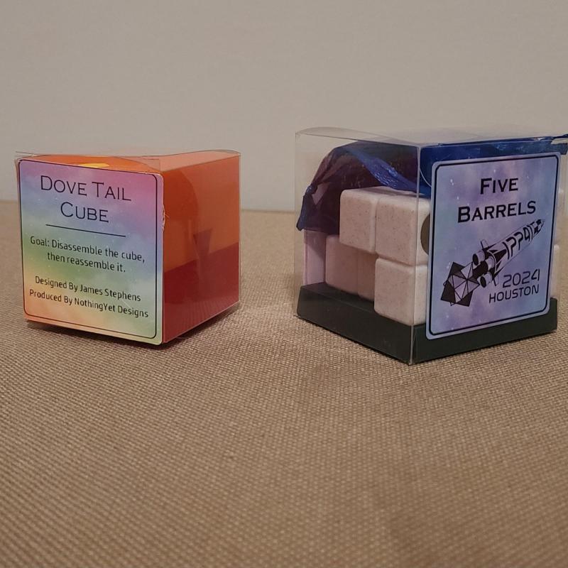 Dovetail Cube and Five Barrels