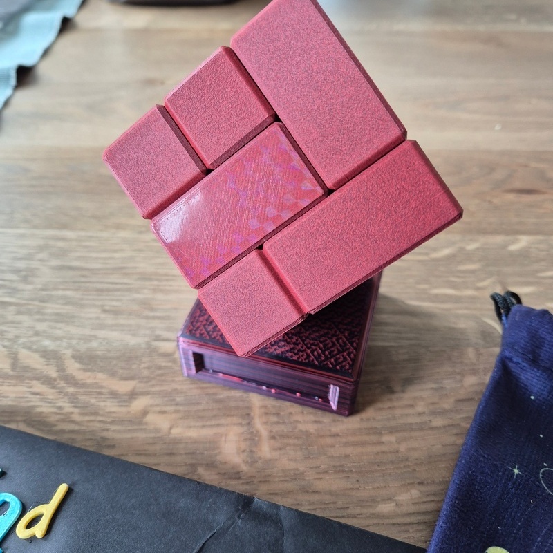 Scion of the Tesseract Red Carbon Fiber with Patterns