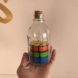 Cylinder Cube in a bottle