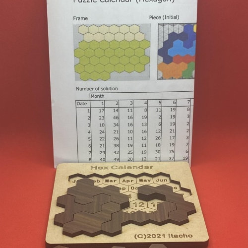 Hex Calendar Hexagon Puzzle by Itacho
