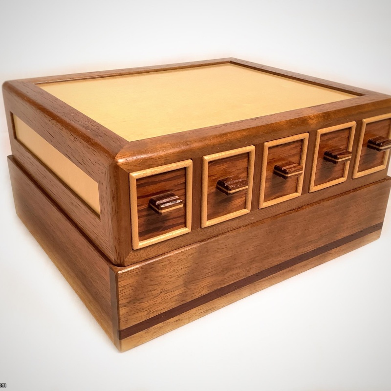 Karakuri Memory Drawers Puzzle Box by Hiroshi Iwahara