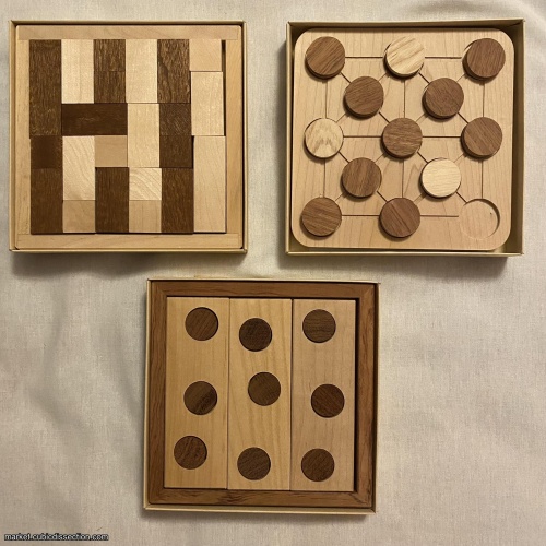 3 x Wooden Exchange Puzzles from IPP21, 2001