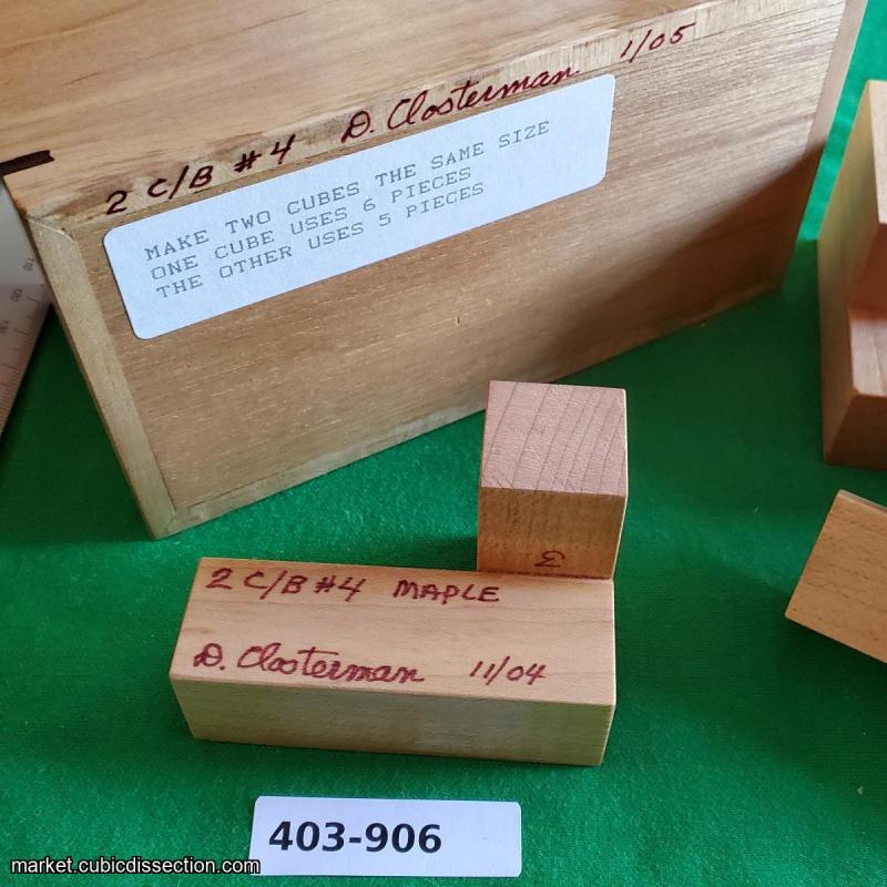 Closterman 6×3×3 Two Cubes (2 CB #4 Maple) [403-906]