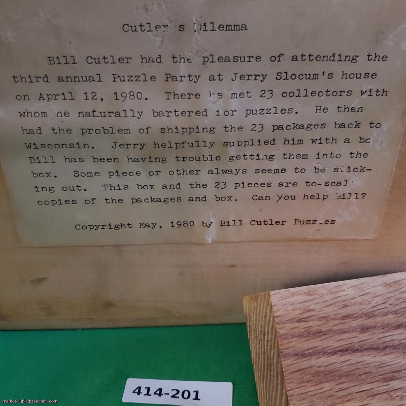 Cutler's Dilemma by Bill Cutler [414-201]