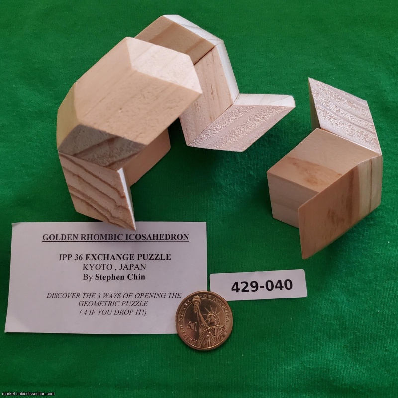 Golden Rhombic Icosahedron (IPP36) [429-040]