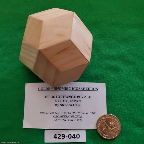 Golden Rhombic Icosahedron (IPP36) [429-040]