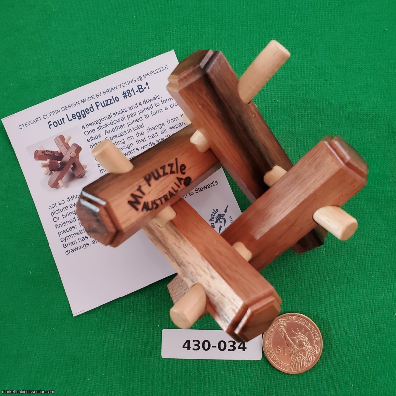 Stewart Coffin Four Legged Puzzle STC #81-B-1 [430-034]