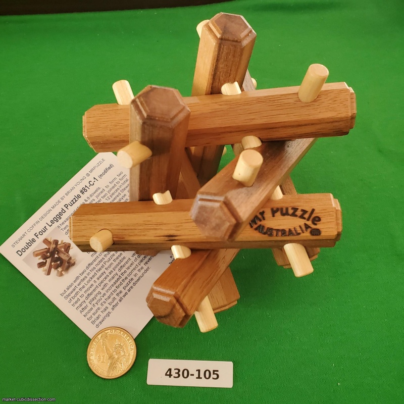 Stewart Coffin Double Four Legged Puzzle STC #81-C-1 [430-105]