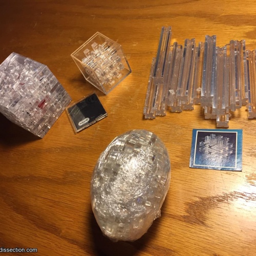 4 Clear Plastic Puzzles