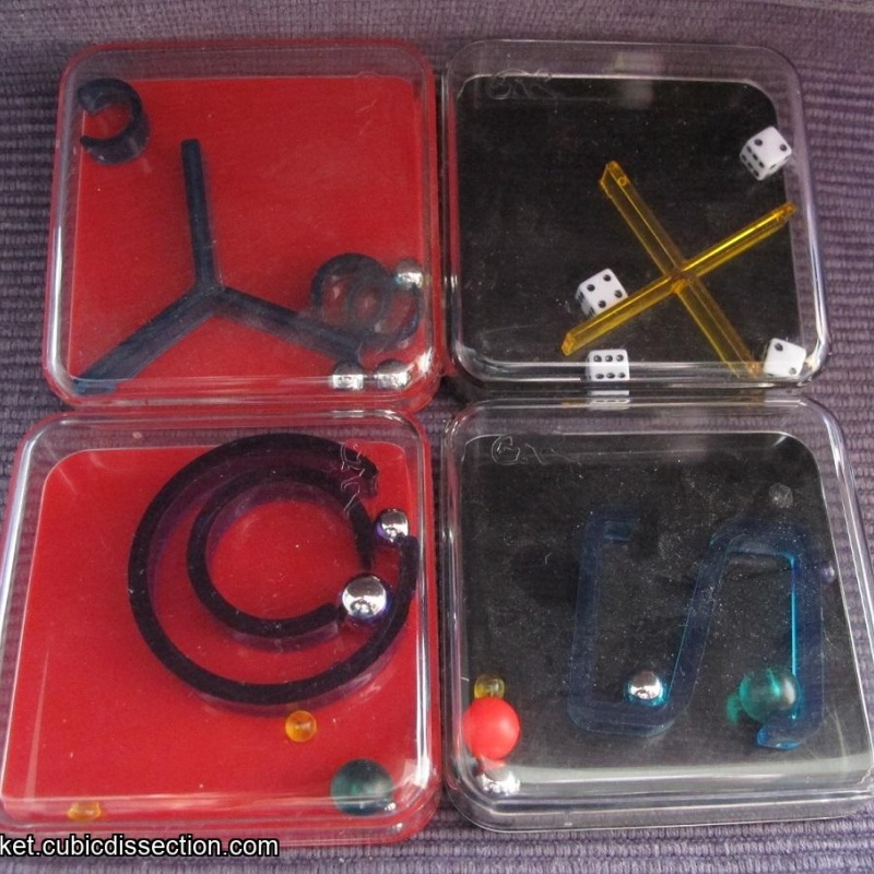 set of 4 dexterity puzzle square