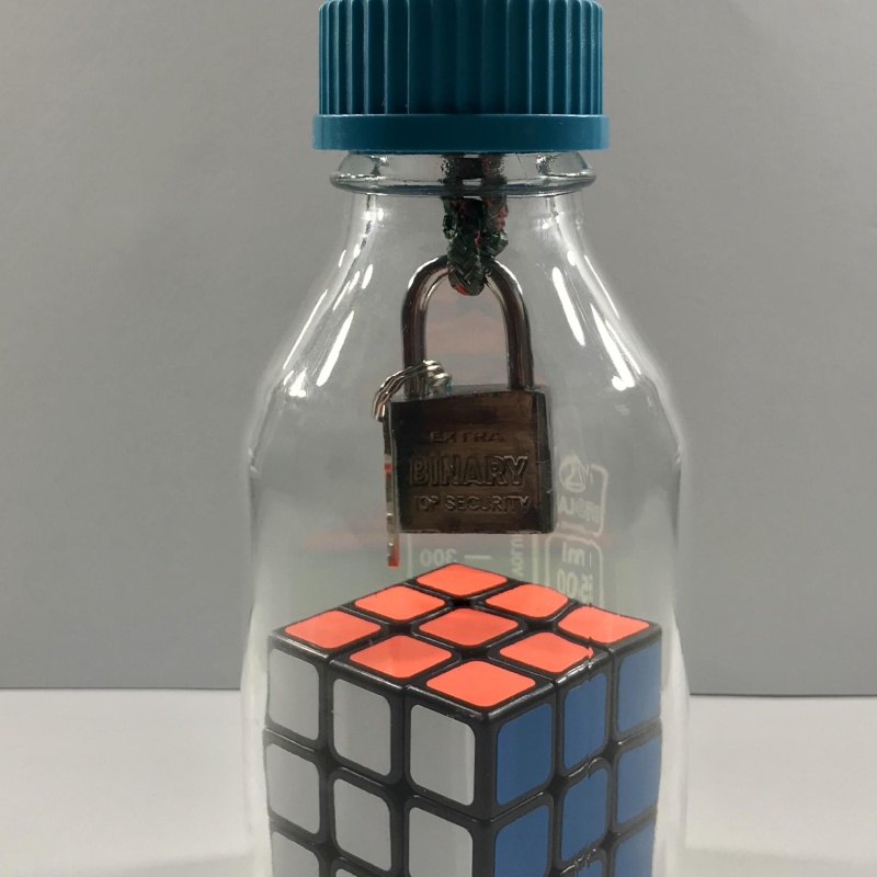Cube in a bottle
