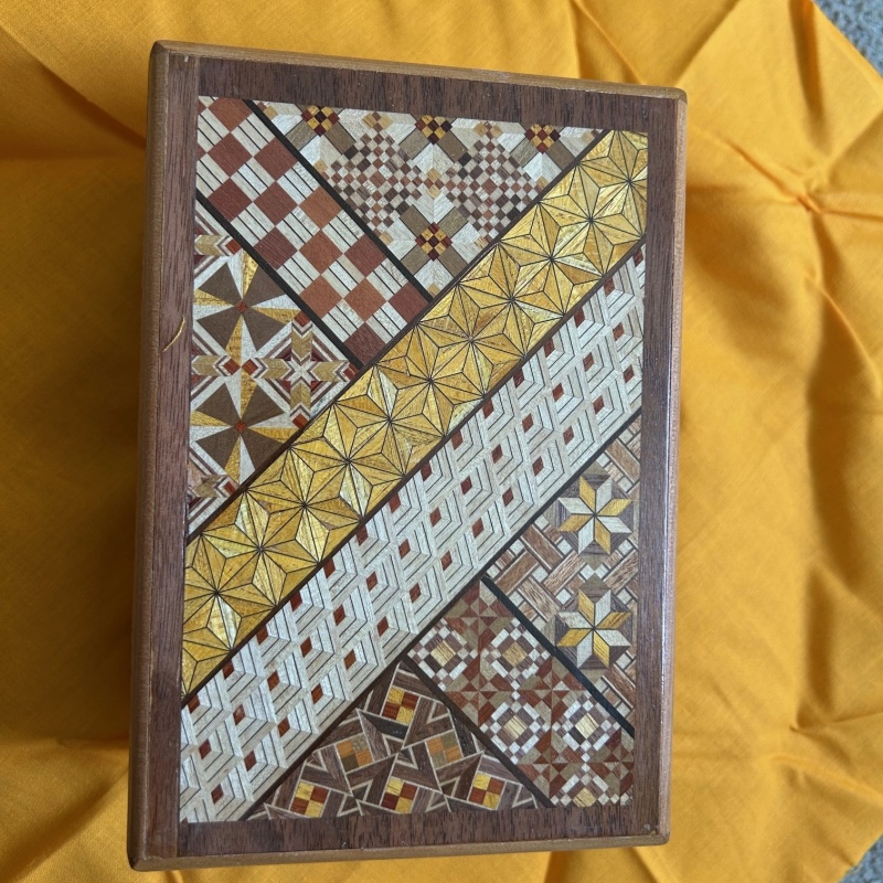 6-sun 66 move yosegi puzzle box by Yoshio Okiyama
