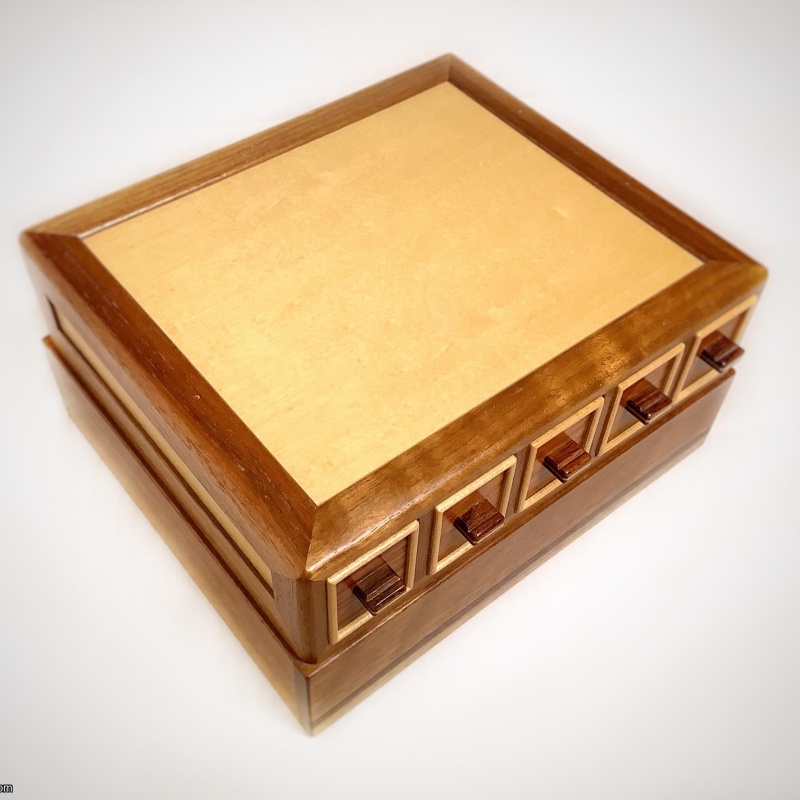 Karakuri Memory Drawers Puzzle Box by Hiroshi Iwahara