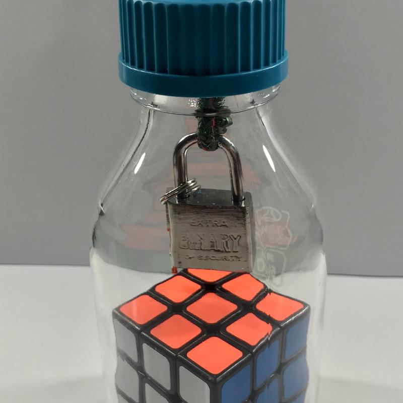 Cube in a bottle