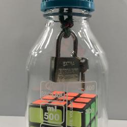 Cube in a bottle