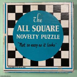 The All Square Novelty Puzzle, 12-Piece Checkerboard Puzzle with unique solution