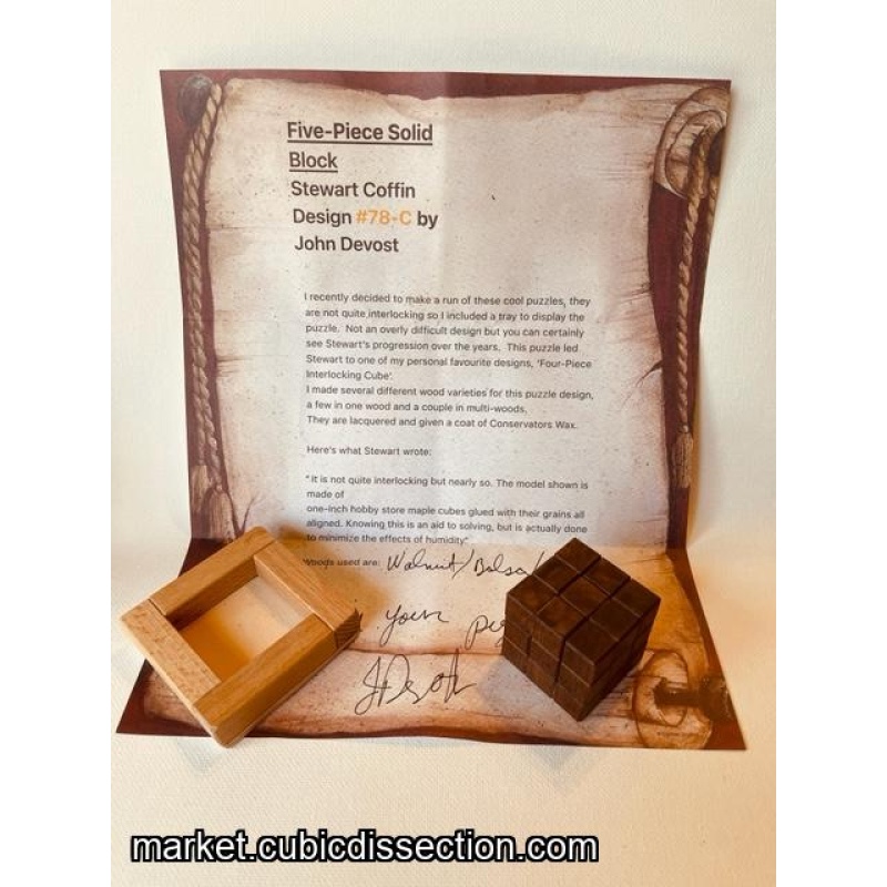 Five-Piece Solid Block - Stewart Coffin Design #78-C by John Devost