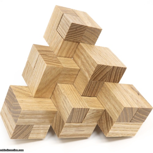 Impossible Triangle of Six Cubes