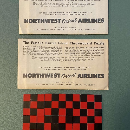 The Famous Banzee Island Checkerboard Puzzle — TWO UNOPENED COPIES!