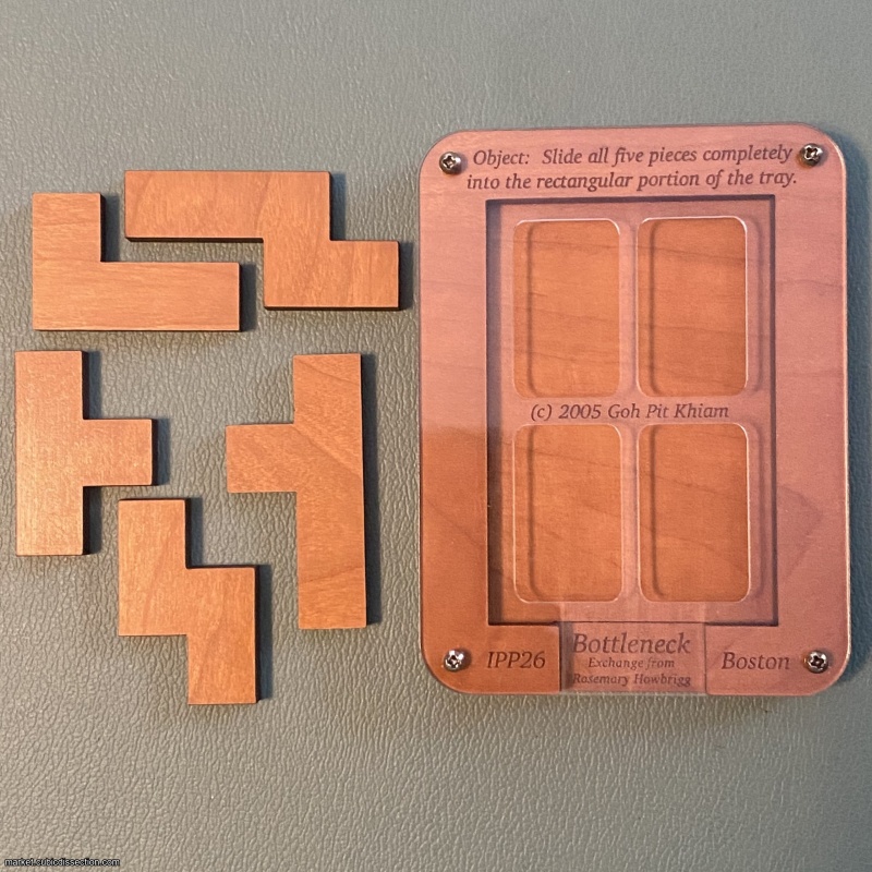 Bottleneck (original version), IPP26 (2006) Exchange Puzzle designed by Goh Pit Khiam