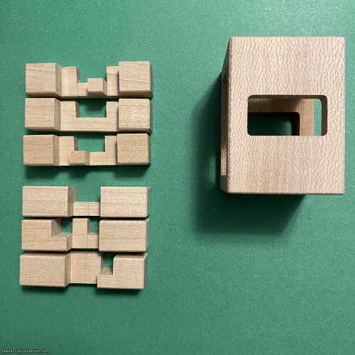 Burr In A Cage, IPP20 (2000) exchange puzzle by Nob Yoshigahara and Bill Cutler