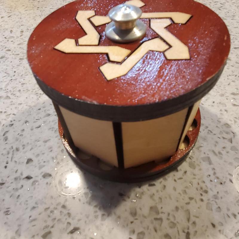 Double Octagon Inlay Puzzle Box