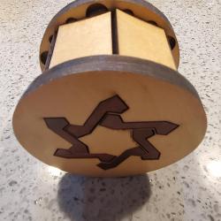 Double Octagon Inlay Puzzle Box