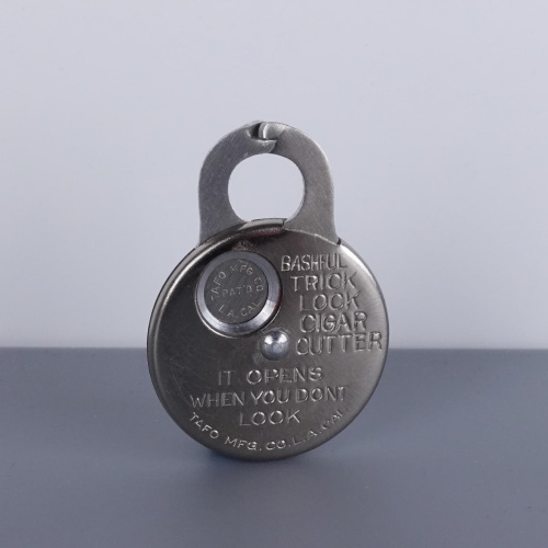Bashful Trick Lock Cigar Cutter SS Adams' Puzzle - 1920s Antique