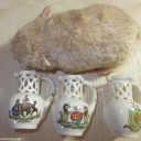 3 Crested Puzzle Jugs, Halifax, Bristol, Edinburgh  (Lot 4 of 4)