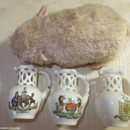 3 Crested Puzzle Jugs, Halifax, Bristol, Edinburgh  (Lot 4 of 4)