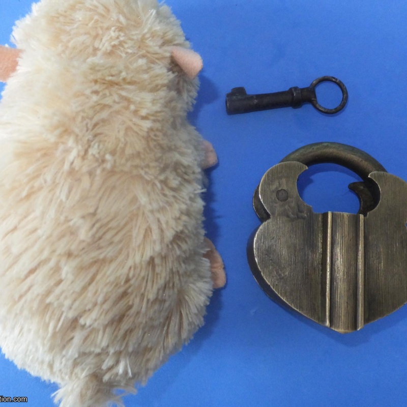 Trick Padlock #2 No markings, brass shackle