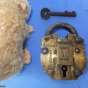 Trick Padlock #19 "99-2 Aligarh Vijay Metal Works 10 Levers"