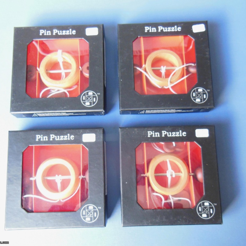 4 Disentanglement puzzles 'Pin Puzzle'