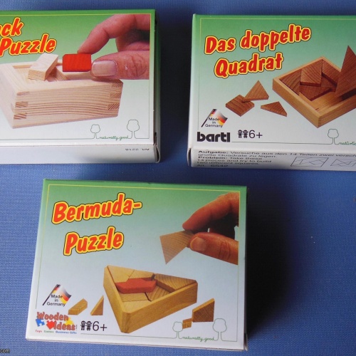 3 Packing puzzles  Bermuda Pack Quadrat