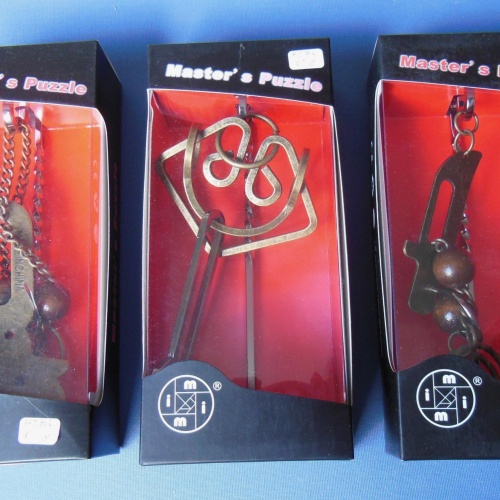 3 Disentanglement puzzles metal by Mi-Toys