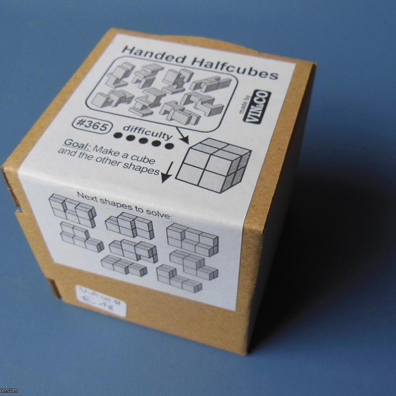 Handed Halfcubes wooden puzzle by Vinco
