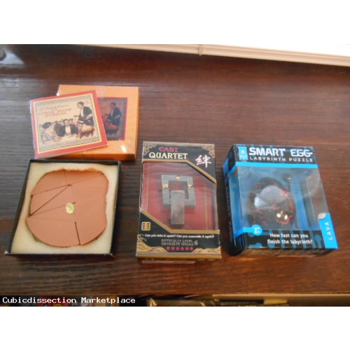 3 puzz; Lava Smart Egg, Union Stone Puzzle, Cast Quartet