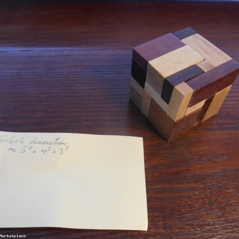 6x6x6 Dissection to 5x5x5, 4x4x4, 3x3x3