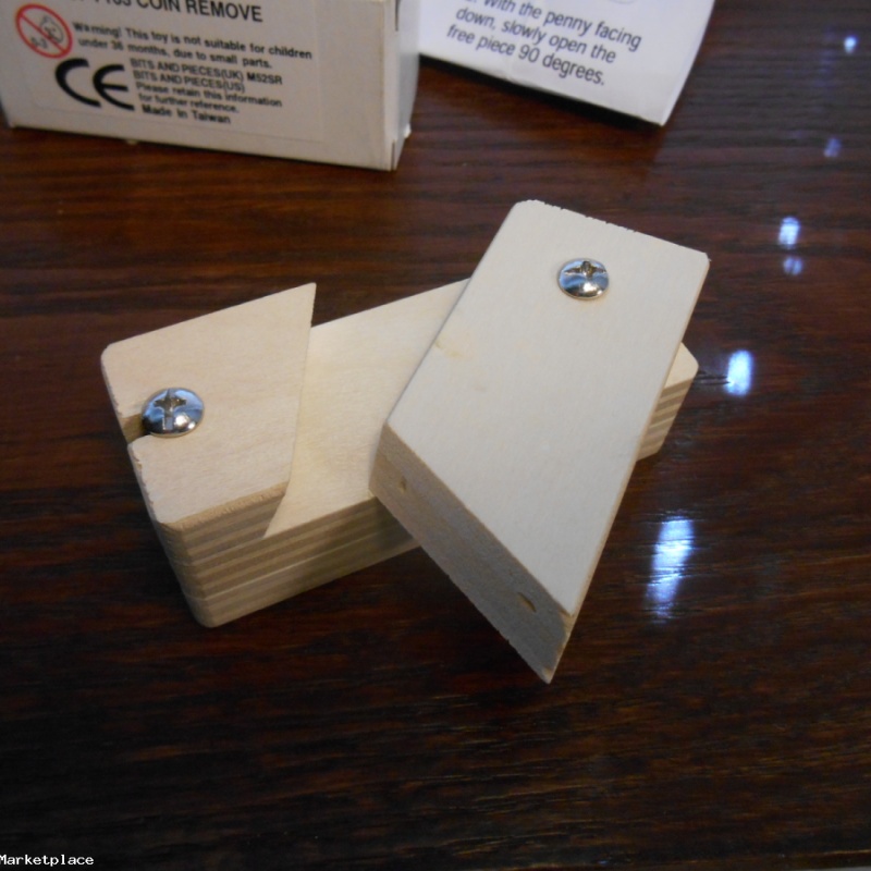 Three puzzles, B&P: Three Horseshoes, Double Cross, Coin Remove