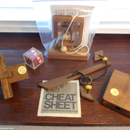 Misc puzzles, Wit's End, 3 pc Burr, Lost Marble, Varikon, Window Pain