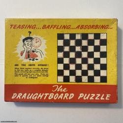 The Draughtboard Puzzle, 12-Piece Checkerboard Puzzle from 1940&#039;s-50&#039;s