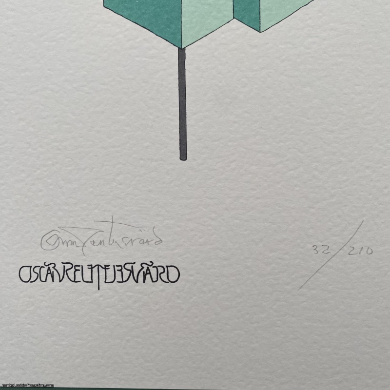 Oscar Reutersvärd Signed Lithograph, "Impossible Figure: Finland"