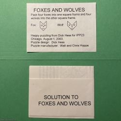 Foxes and Wolves, IPP23 (2003) Exchange Puzzle by Dick Hess