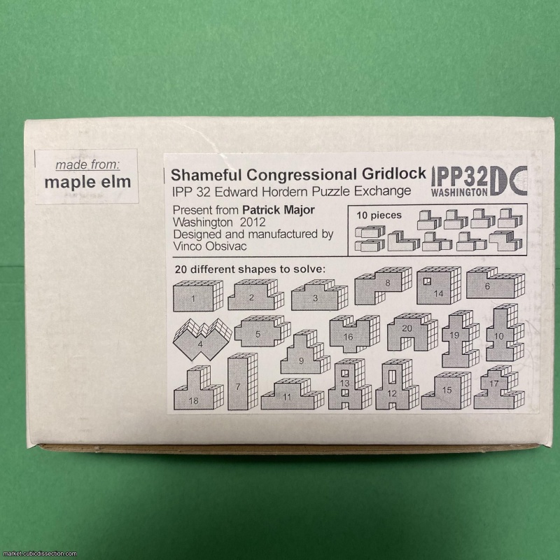 Shameful Congressional Gridlock, IPP 32 (2012) Exchange Puzzle by Vinco
