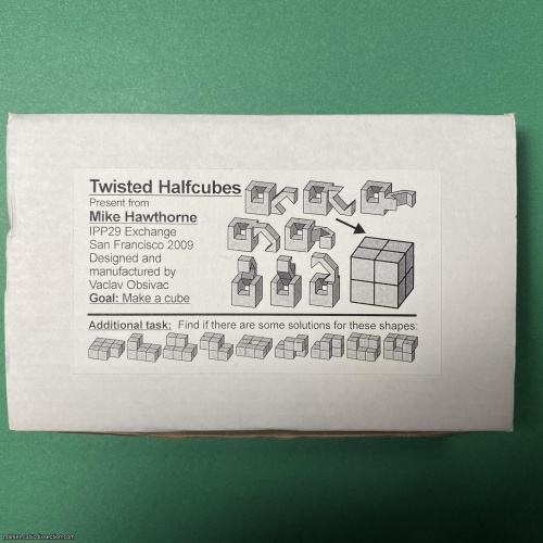 Twisted Halfcubes, IPP 29 (2009) Exchange Puzzle by Vinco