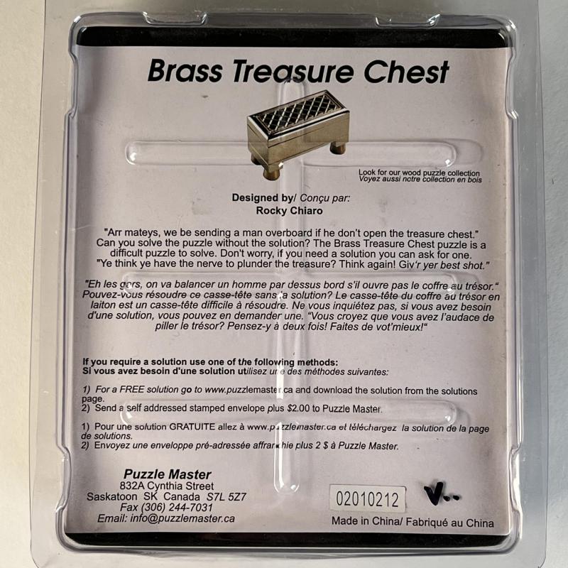 Rocky Chairo Brass Treasure Chest - Brand New - Sealed