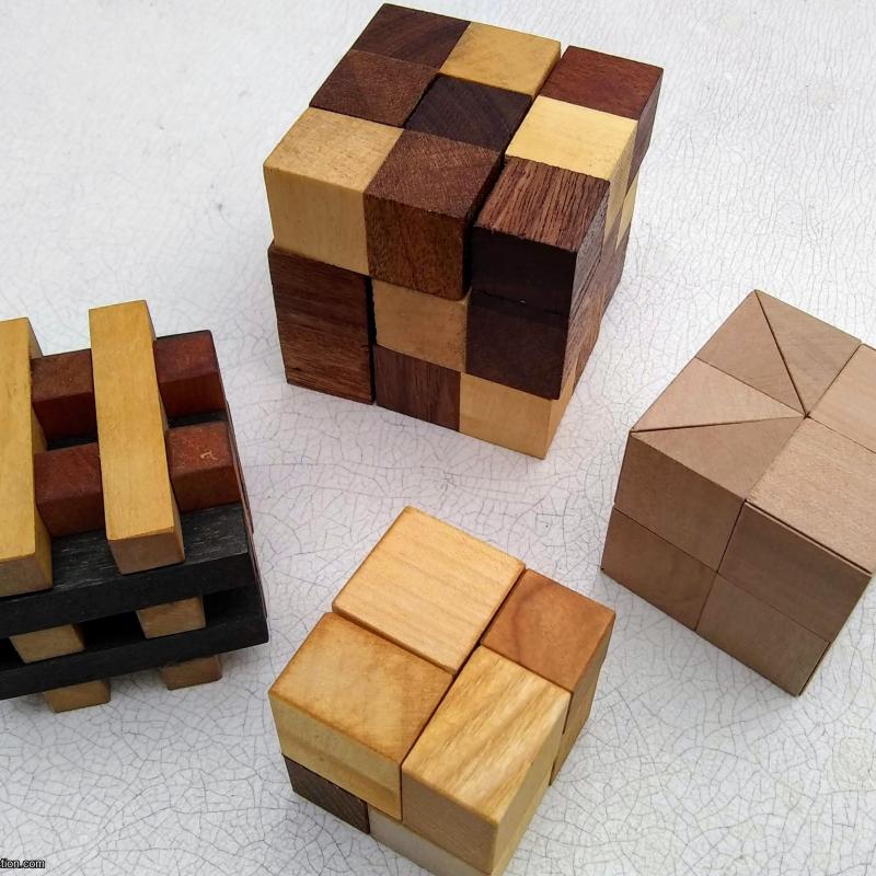 Four Wood Puzzles